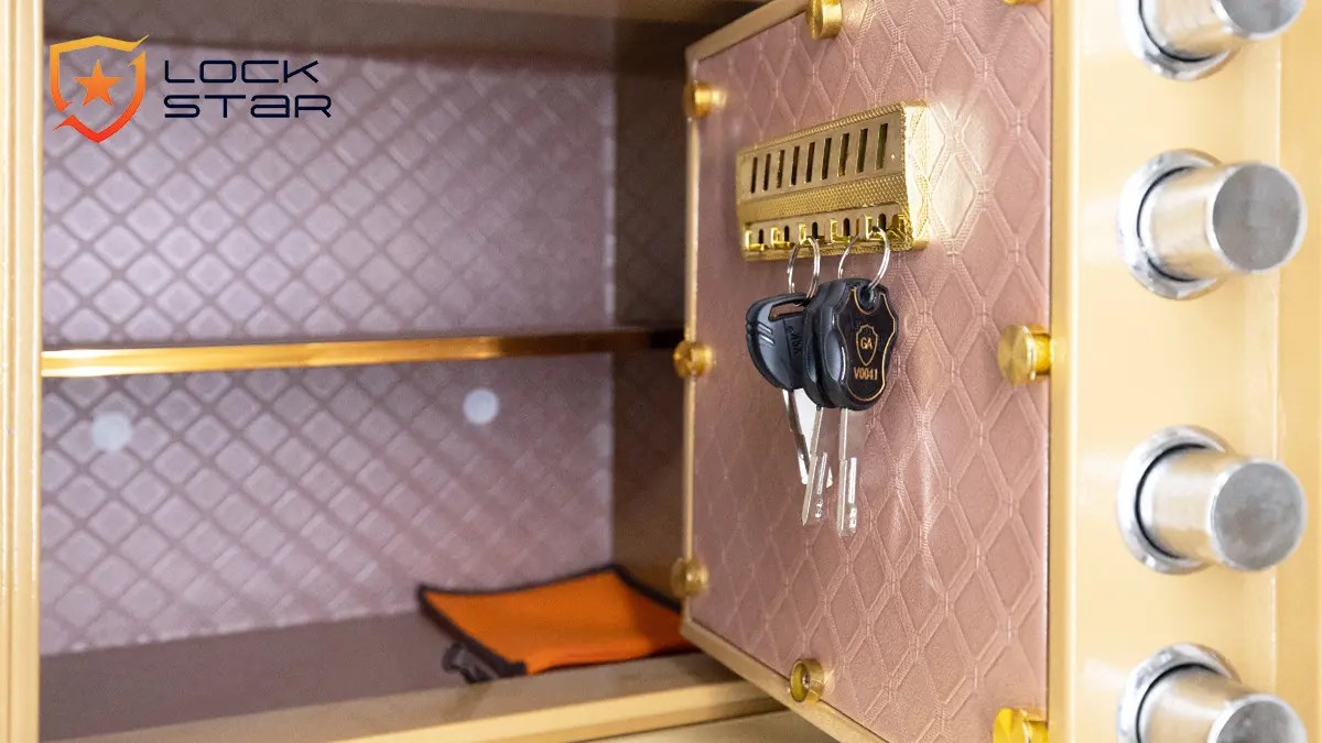 Noćni ormarić EXTRALINK Lock Star s elektroničkim sefom i bežičnim punjačem-3