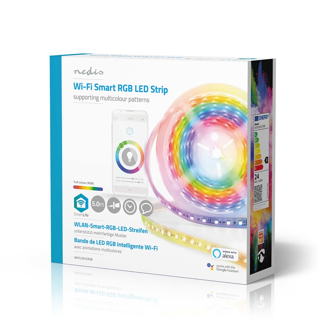 Pametna LED traka NEDIS WIFILS51CRGB (Wi-Fi, RGB, 5 m)-12