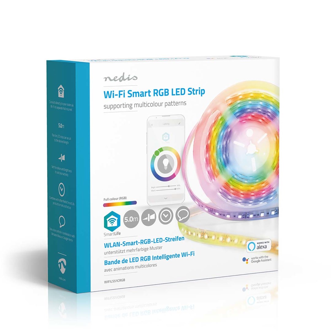 Pametna LED traka NEDIS WIFILS51CRGB (Wi-Fi, RGB, 5 m)-6
