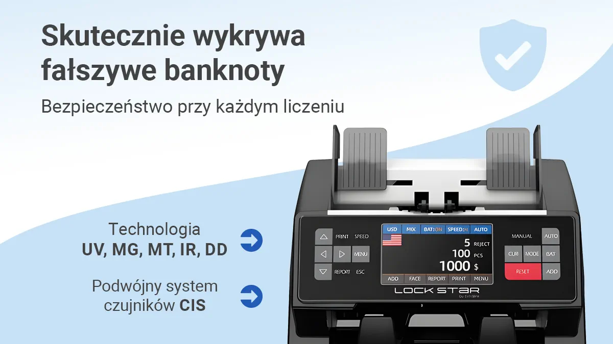 Brojač novčanica EXTRALINK LockStar X-1000 (UV, IR, MG, CIS)