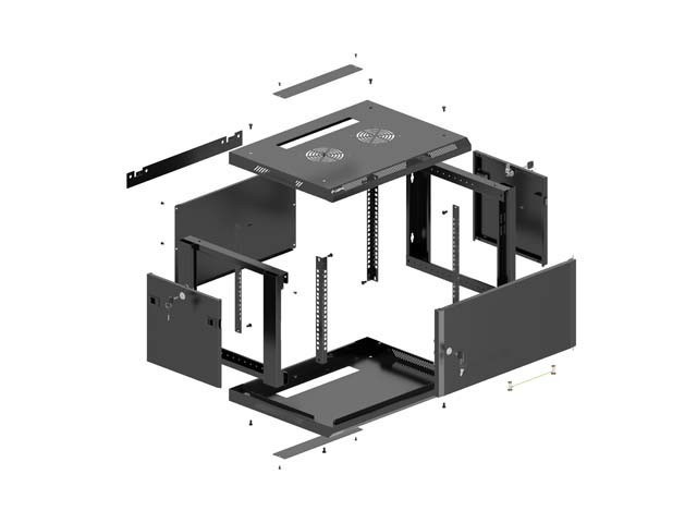 Mrežni ormar LANBERG WF01-6604-00B 4U zidni 600x600mm-5