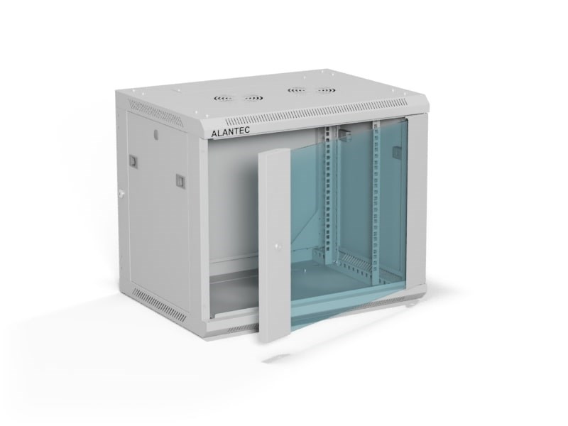 Zidni mrežni ormar ALANTEC 19" 9U (600x450mm), siva boja