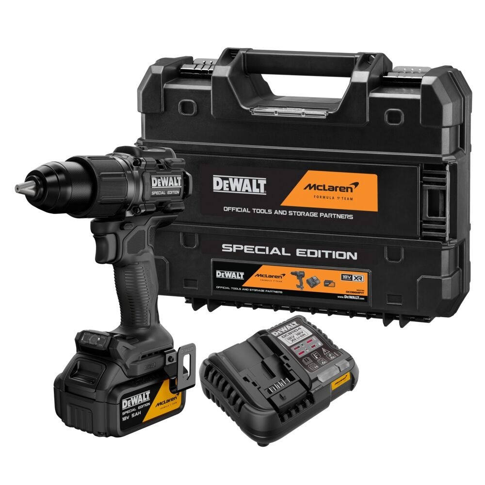 Akumulatorska udarna bušilica-odvijač DEWALT DCD805M1T 18V XR (McLaren F1 Team Limited Edition)