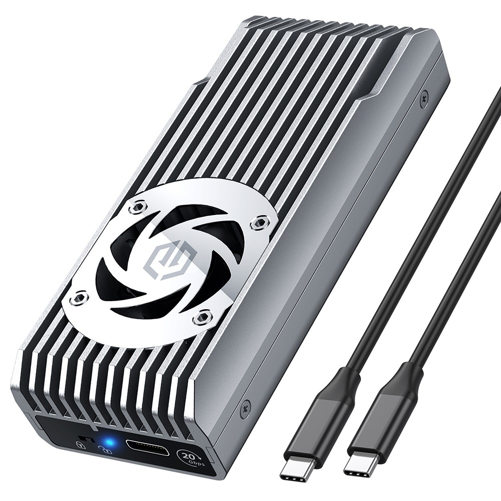 Kućište za M.2 NVMe SSD GRAUGEAR G-M206-20G-F, USB 3.2 Gen 2x2, siva boja-0