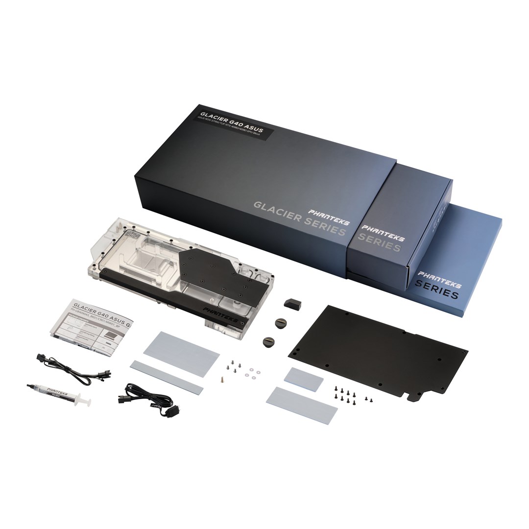 Vodeni blok PHANTEKS Glacier G40 za ASUS RTX 4090/4080 s backplateom, crna boja-3