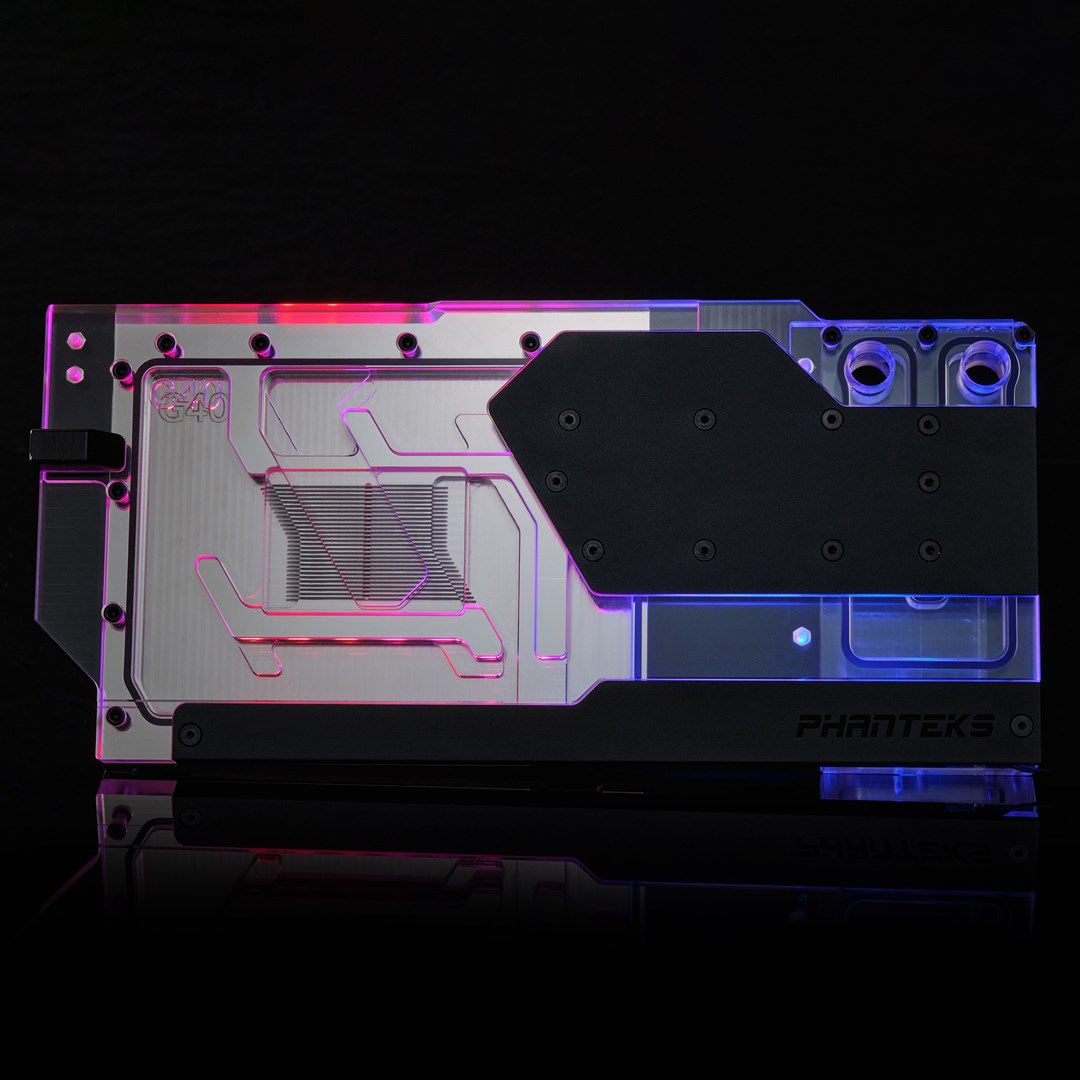 Vodeni blok PHANTEKS Glacier G40 za ASUS RTX 4090/4080 s backplateom, crna boja-5