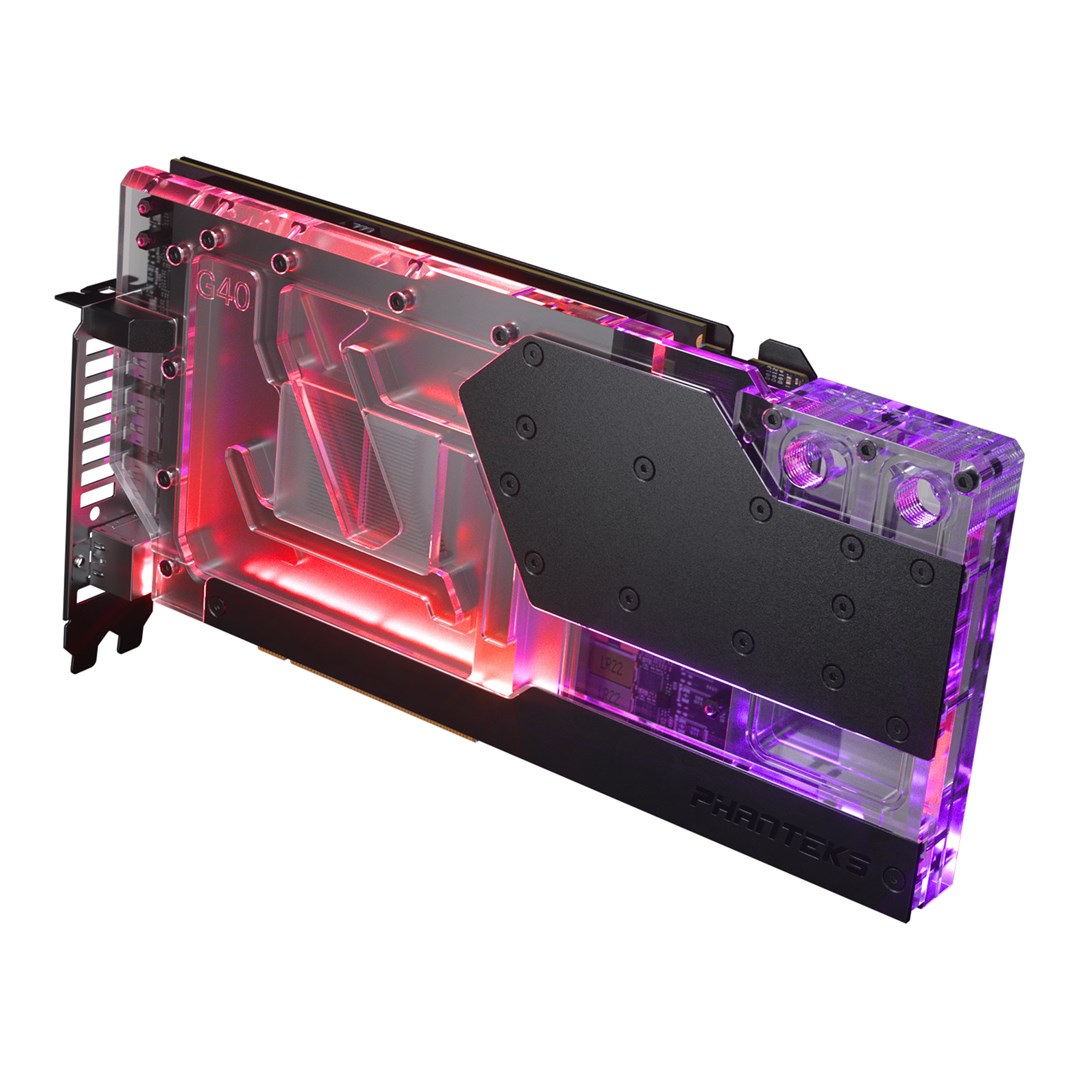 Vodeni blok PHANTEKS Glacier G40 za ASUS RTX 4090/4080 s backplateom, crna boja-10
