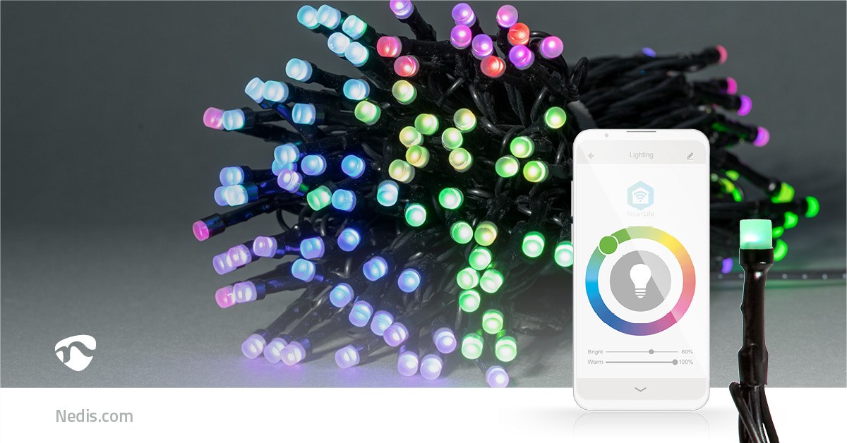 Pametni LED svjetlosni lanac NEDIS WIFILX01C168 (20 m, 168 LED, Wi-Fi)-8