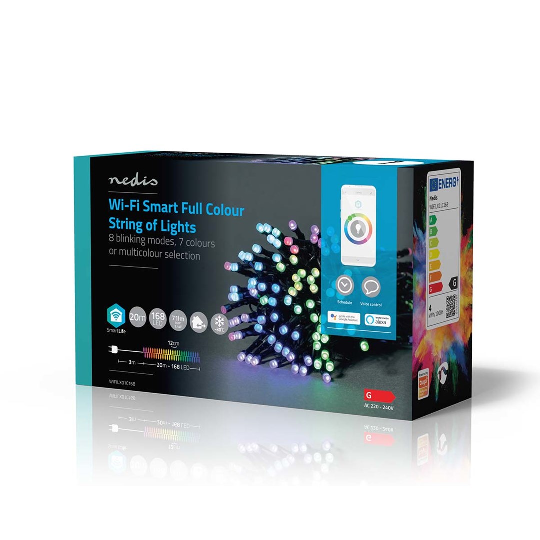 Pametni LED svjetlosni lanac NEDIS WIFILX01C168 (20 m, 168 LED, Wi-Fi)-6