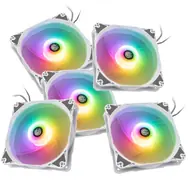 Set ventilatora BITSPOWER Touchaqua Notos RGB 120mm PWM (5 komada, bijela boja)-0