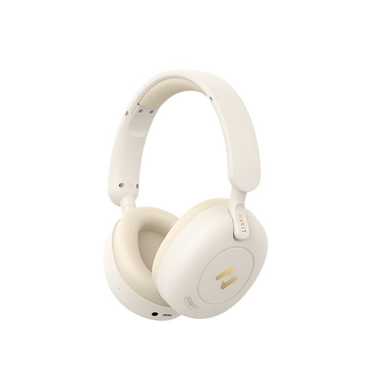 Slušalice HAVIT H655BT PRO (Bluetooth, ANC, mikrofon, 76h baterija, 3.5mm, Bež)-0