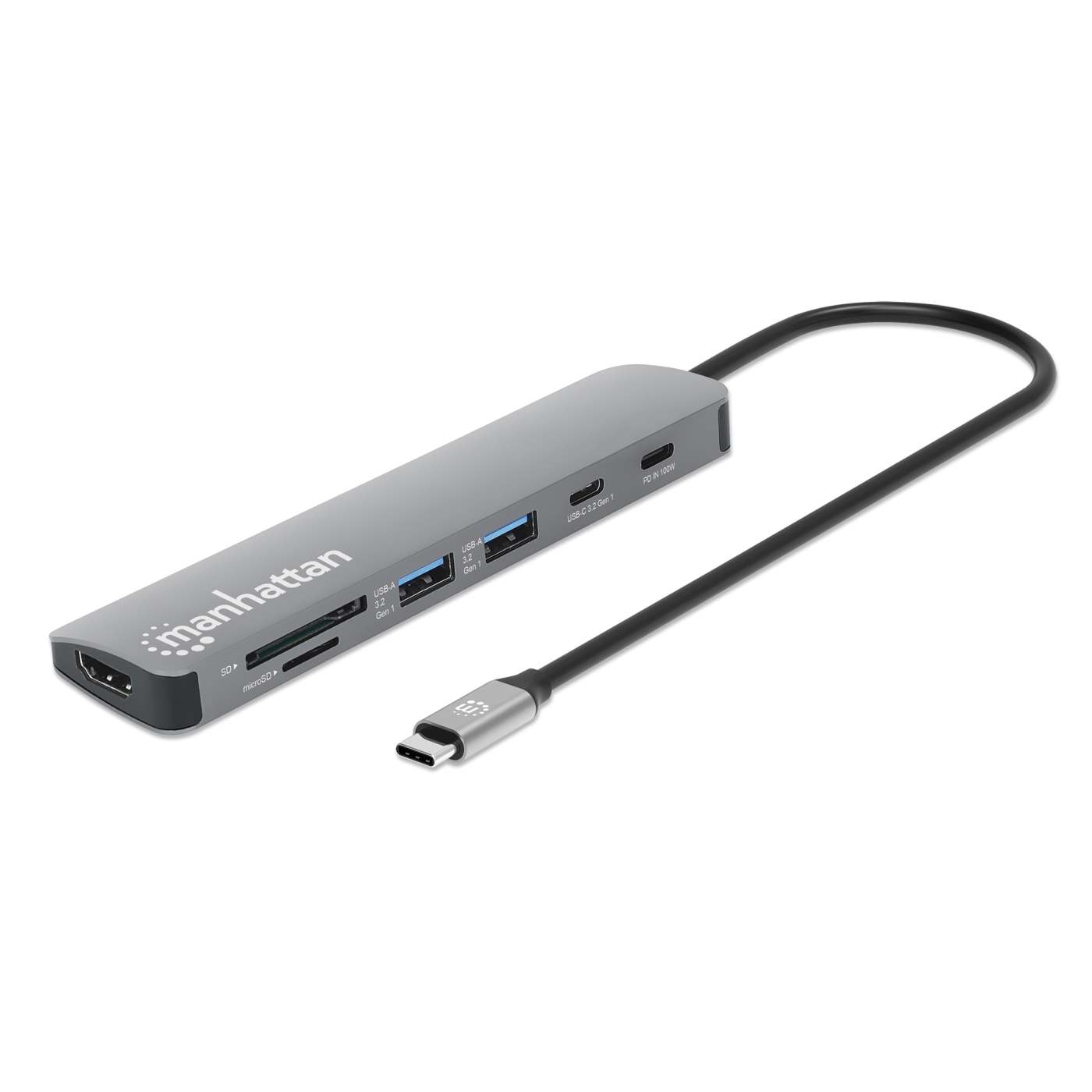 Docking stanica MANHATTAN USB-C 7-u-1 153844 (HDMI 4K@60Hz, 100W PD)