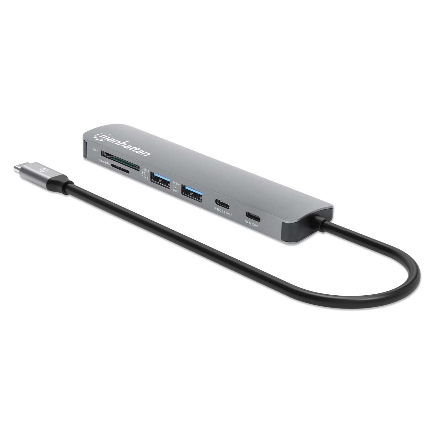 Docking stanica MANHATTAN USB-C 7-u-1 153844 (HDMI 4K@60Hz, 100W PD)-1