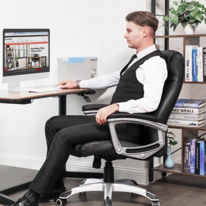 Uredska stolica SONGMICS OBG22BK crna boja-3