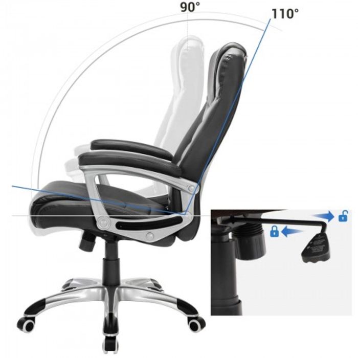 Uredska stolica SONGMICS OBG22BK crna boja-4