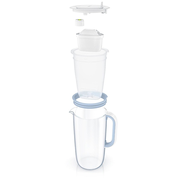 BRITA Glass+ stakleni vrč za filtriranje vode 2.5L plavi + 2 MaxtraPro patrone-2