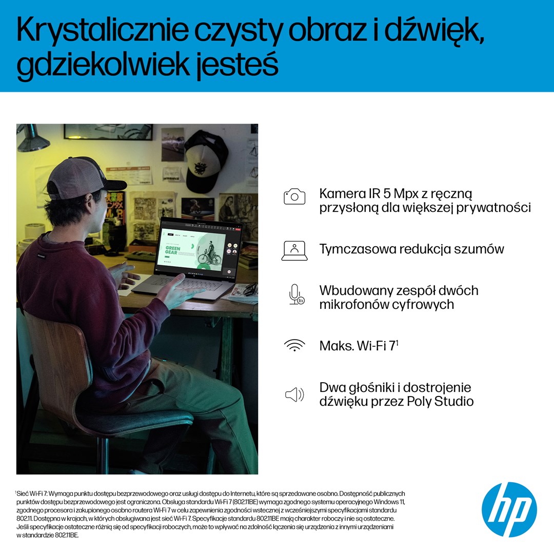 Laptop HP OmniBook X Flip 16-ar0016nw (16", Touch OLED, 2K, AMD Ryzen AI 5 340, 16GB, 1TB SSD, AMD Radeon 840M, Windows 11, Non-HR tipkovnica, Meteor Silver)-12