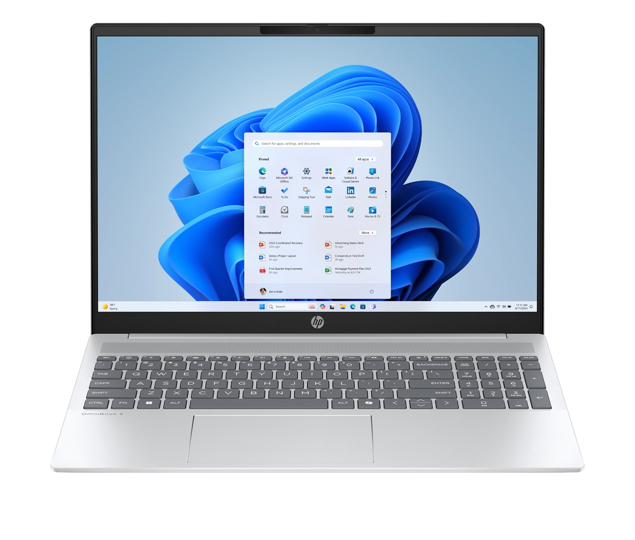 Laptop HP OmniBook 5 16-af1072nw (16.0", IPS, 2K, Intel Core Ultra 5 225U, 16GB, 512GB SSD, Intel Arc Graphics, Bez OS-a, Non-HR tipkovnica, Srebrna)-0