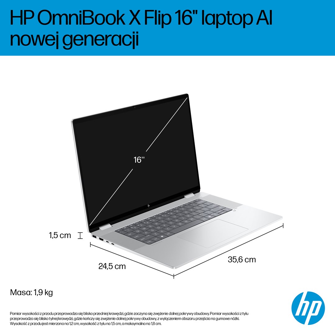 Laptop HP OmniBook X Flip 16-as0003nw (16", OLED, 3K, Intel Core Ultra 7 258V, 32GB, 1TB SSD, Intel Arc 140V, Windows 11, Non-HR tipkovnica, Srebrna)-8