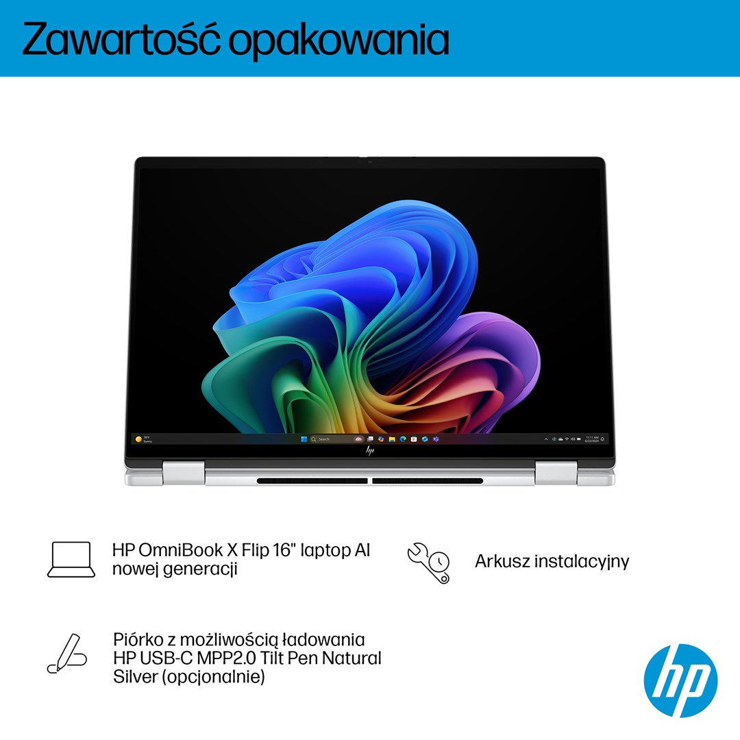 Laptop HP OmniBook X Flip 16-as0003nw (16", OLED, 3K, Intel Core Ultra 7 258V, 32GB, 1TB SSD, Intel Arc 140V, Windows 11, Non-HR tipkovnica, Srebrna)-5