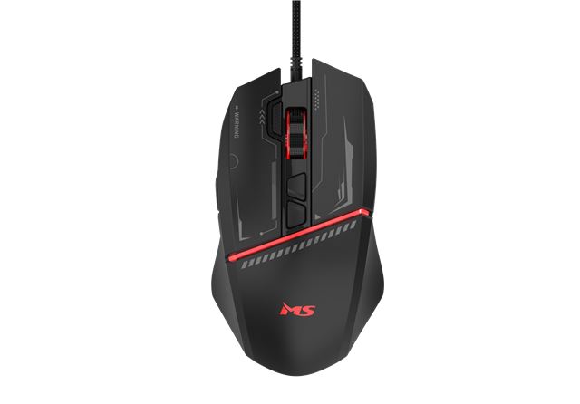 Gaming miš MS NEMESIS T-101C, 12800 DPI, RGB, crna boja-0