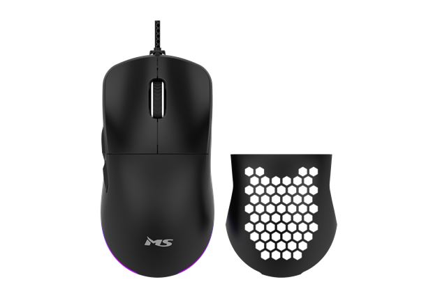 Gaming miš MS NEMESIS T-103C žičani, 12800 DPI, RGB, crna boja