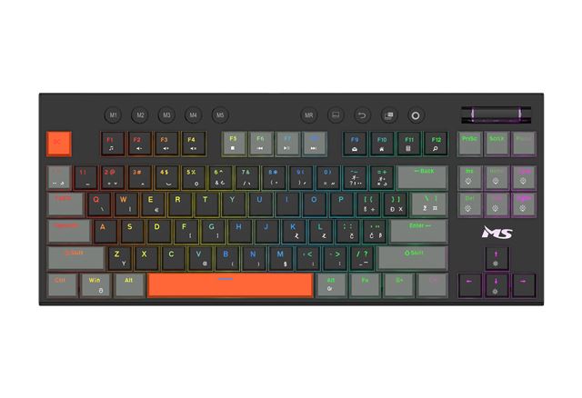 Tipkovnica MS ELITE K-703C, mehanička, gaming, Red switch, RGB