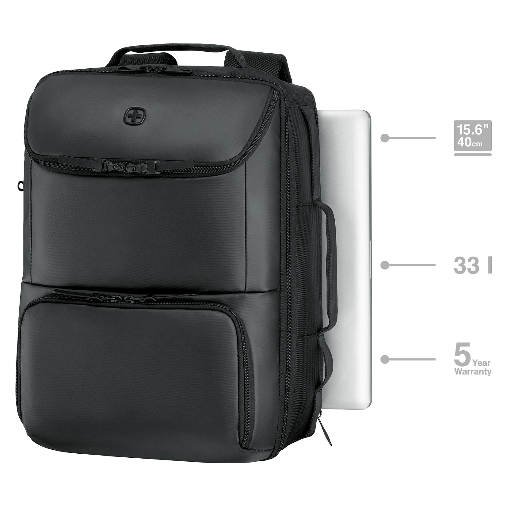 Ruksak za prijenosno računalo WENGER UrbanOne Travel 15.6" crna boja-14