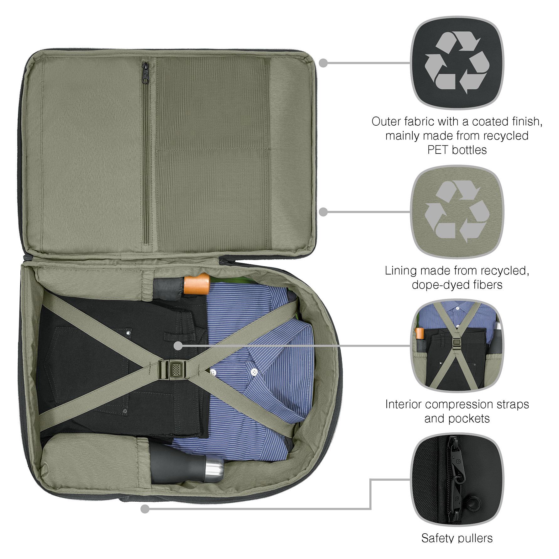 Ruksak za prijenosno računalo WENGER UrbanOne Travel 15.6" crna boja-16