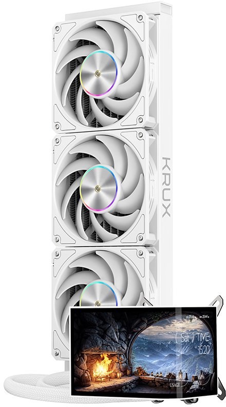 Vodeno hlađenje za procesor KRUX HydroArc 360 ARGB, bijela boja