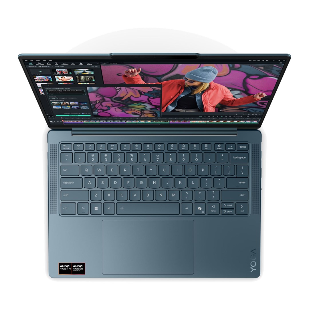 Laptop LENOVO Yoga Slim 7 14AKP10 (14", OLED, WUXGA, AMD Ryzen AI 5, 16GB, 512GB SSD, AMD Radeon 840M, Windows 11, Non-HR tipkovnica, Tidal Teal)-0