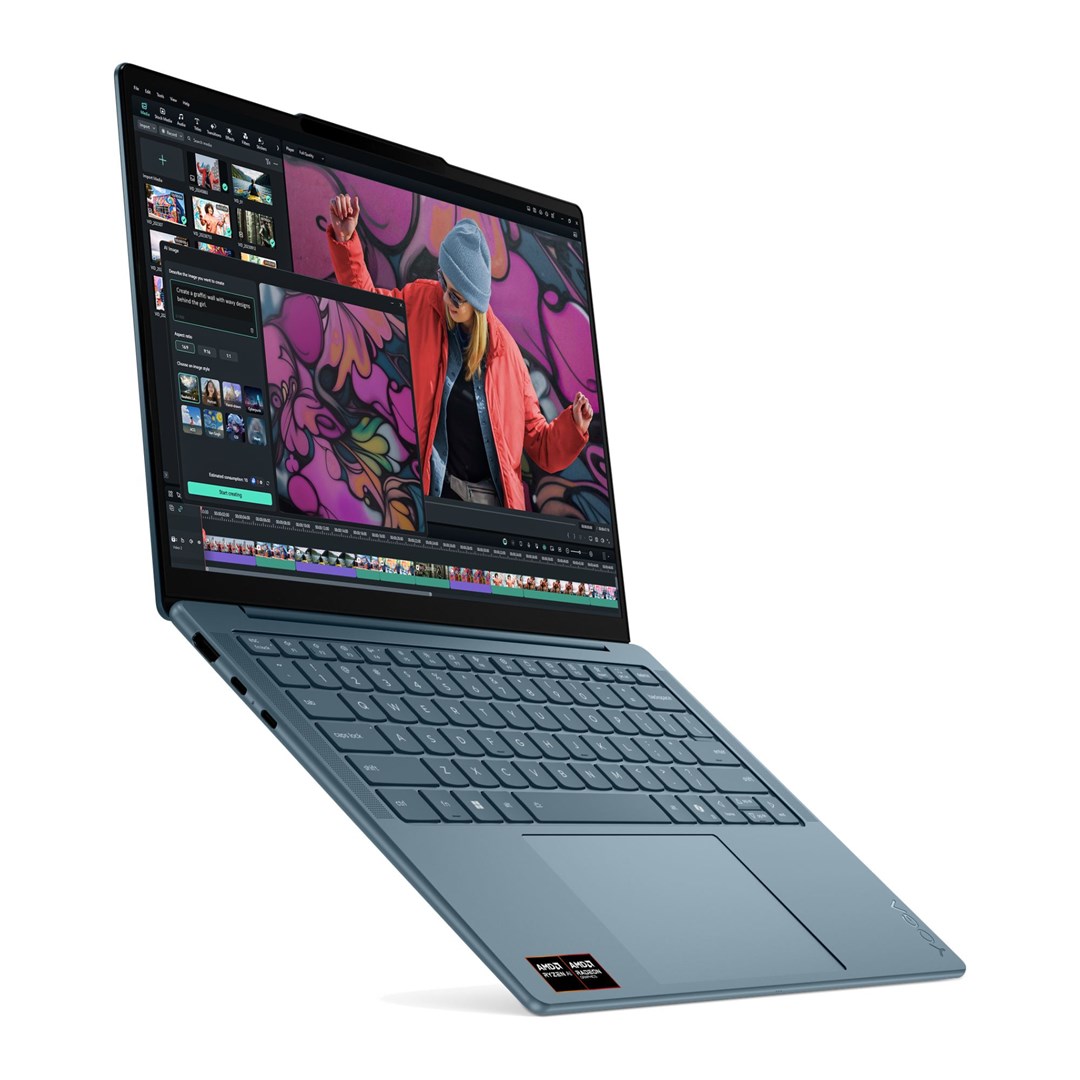 Laptop LENOVO Yoga Slim 7 14AKP10 (14", OLED, WUXGA, AMD Ryzen AI 5, 16GB, 512GB SSD, AMD Radeon 840M, Windows 11, Non-HR tipkovnica, Tidal Teal)-1