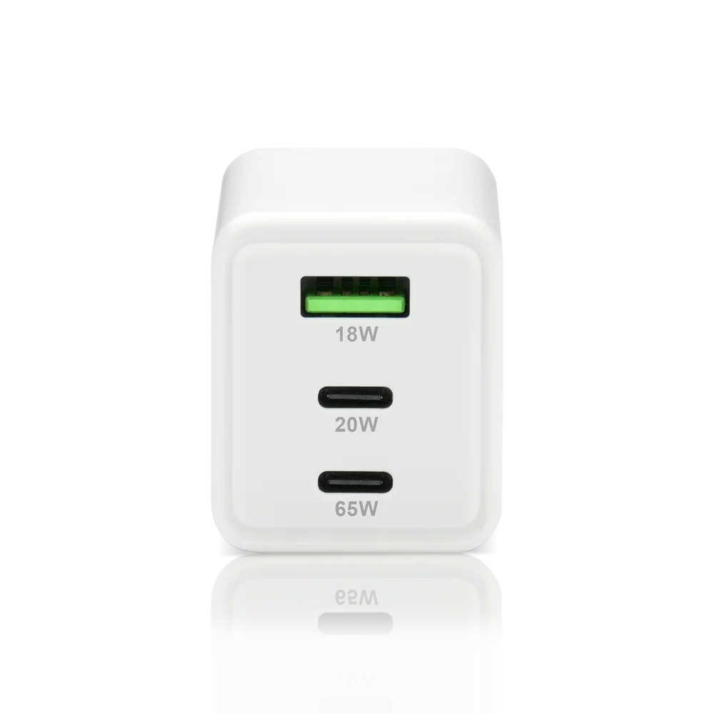 USB punjač EVERACTIVE SC-655Q 65W GaN bijela boja (USB-C PD, USB-A QC4+)-1