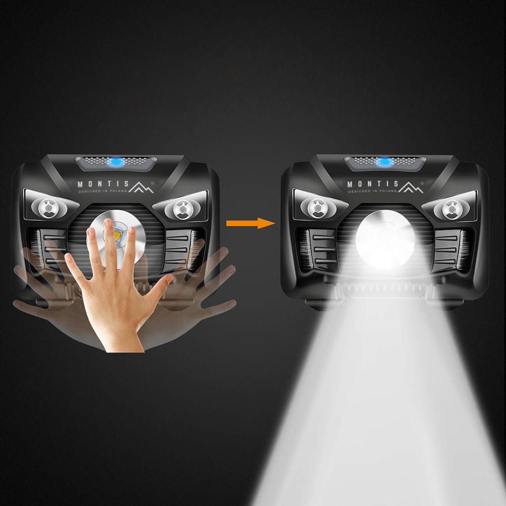 Punjiva naglavna svjetiljka MONTIS MT002 LED sa senzorom pokreta