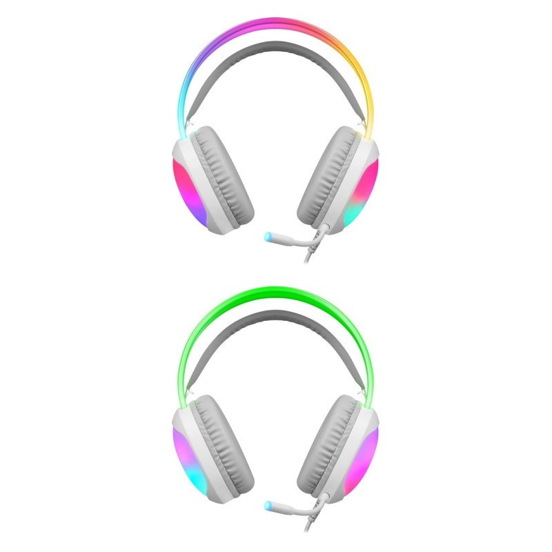 Slušalice DEFENDER Eclipse RGB (Žično, mikrofon, USB-A, Bijela)-3