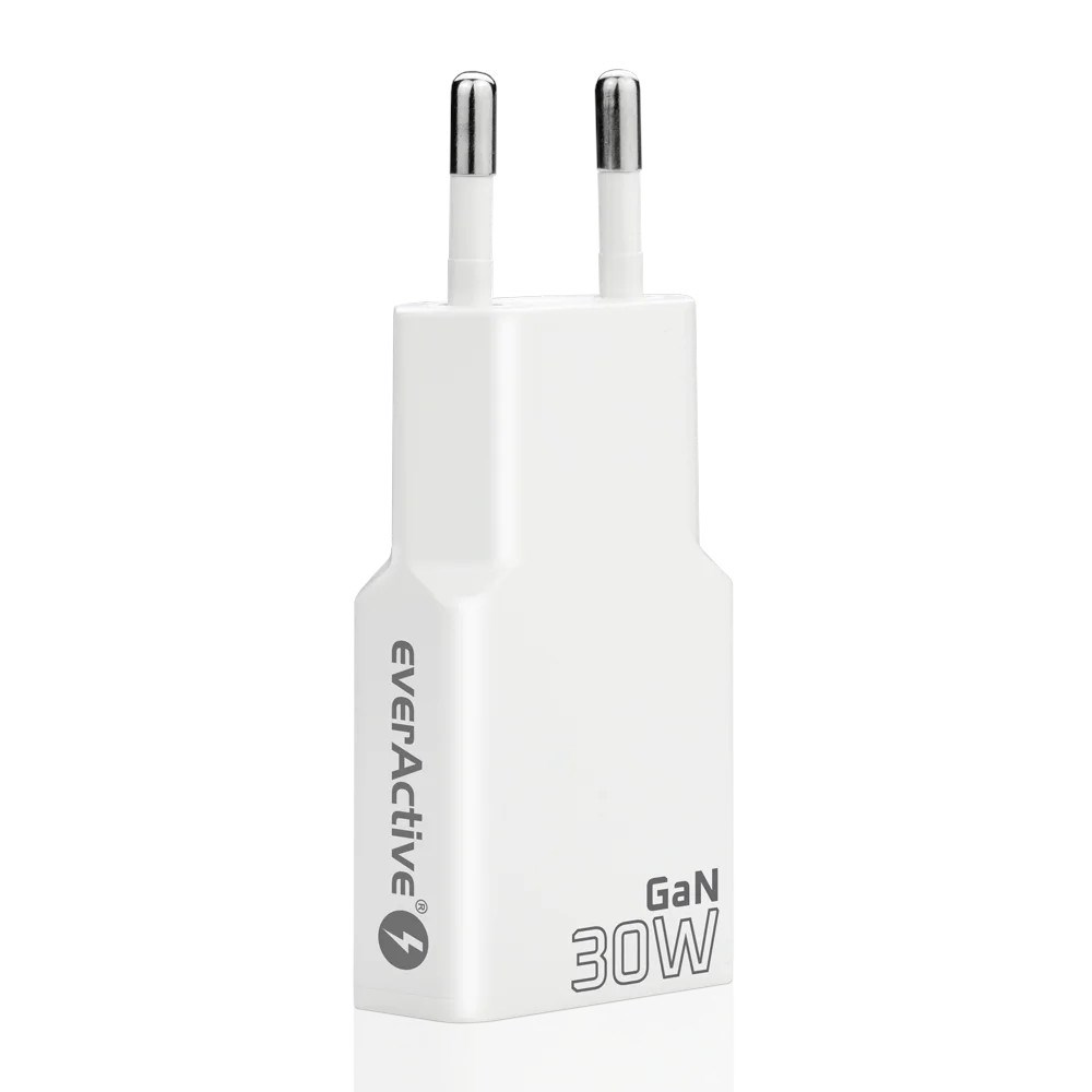 Mrežni punjač EVERACTIVE SC-300Q 2x USB-C 30W GaN (Quick Charge 4+) bijela boja-3
