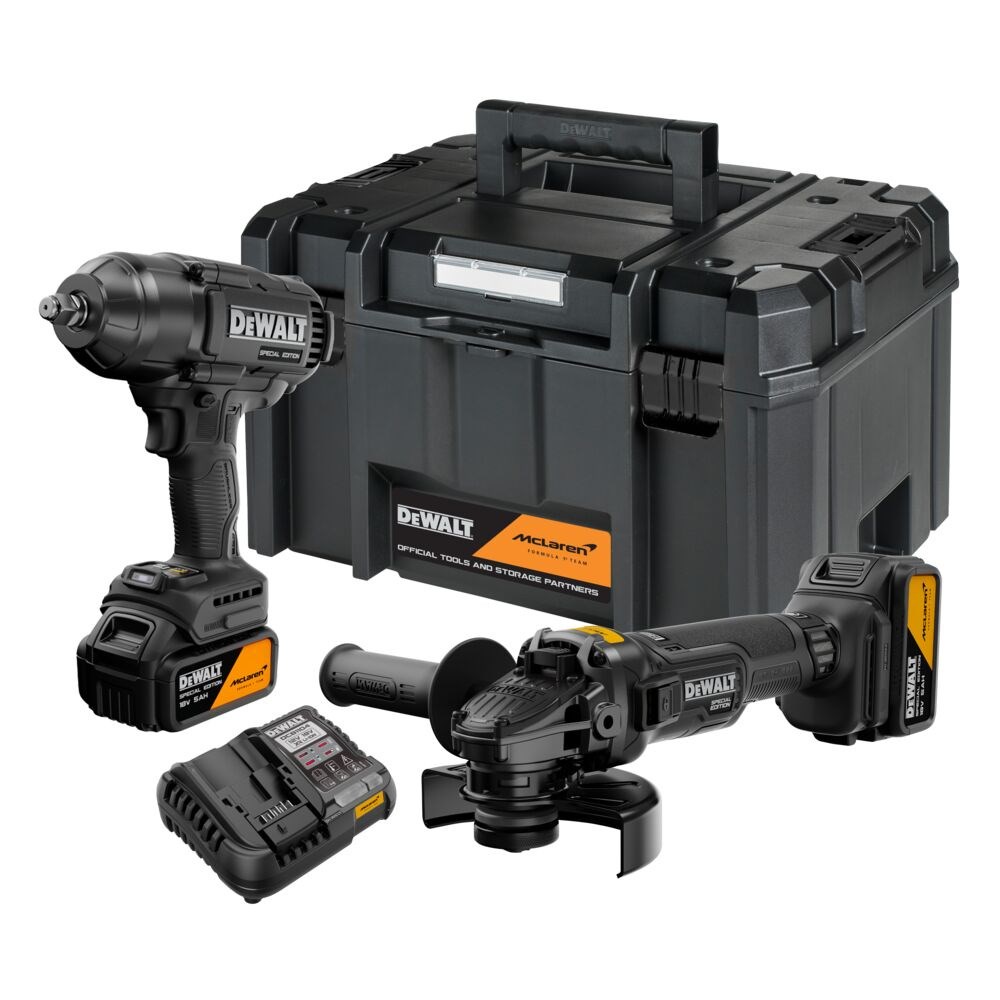 Set akumulatorskog alata DEWALT 18V XR McLaren F1 Team (DCD805 + DCF850, 2x 1.7Ah Powerstack) - DCK200ME2GT-QW-0