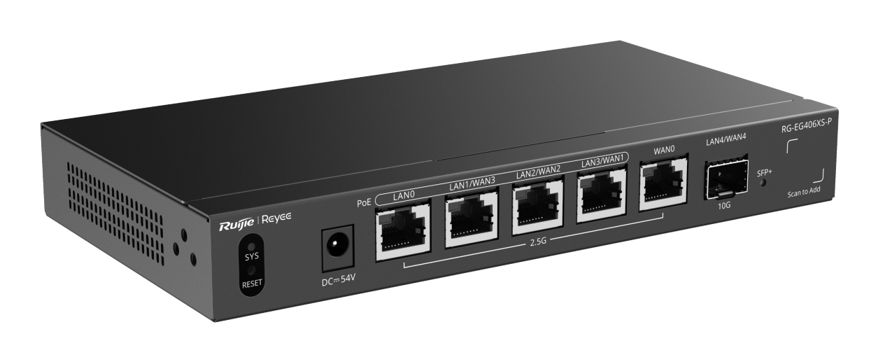Sigurnosni gateway RUIJIE Reyee RG-EG406XS-P, 10G SFP+, 4x 2.5G PoE+-3