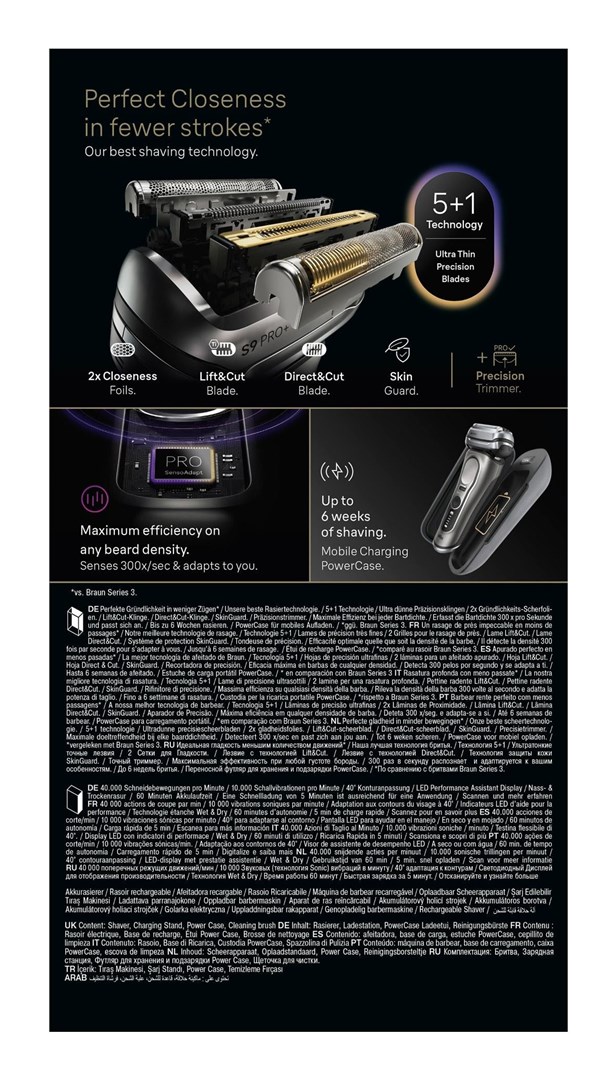 Brijaći aparat BRAUN Series 9 Pro+ 9625s grafitna boja-2