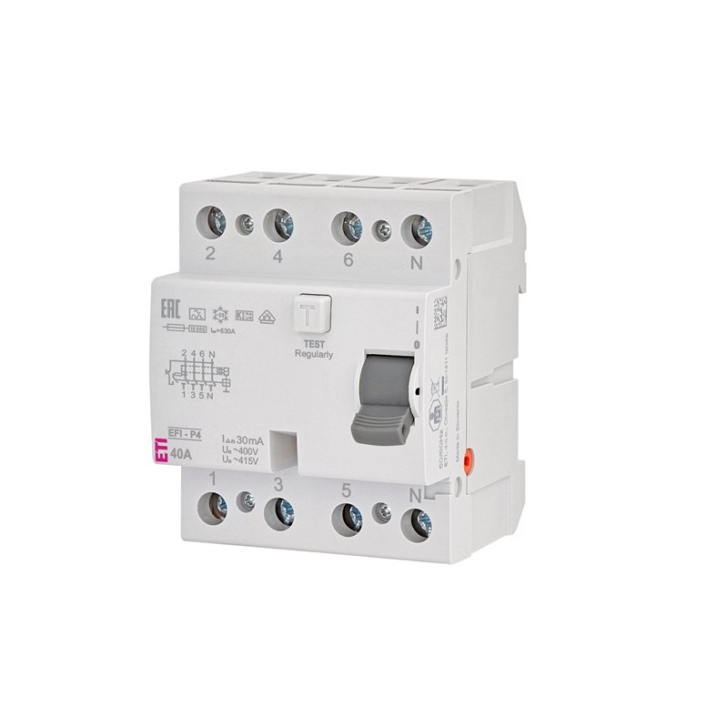 FID sklopka ETI EFI-P4 40A/30mA, Tip A, 4-polna