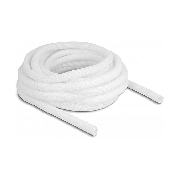 Pleteni bužir za kabele DELOCK samozatvarajući 10 m x 13 mm bijela boja-0