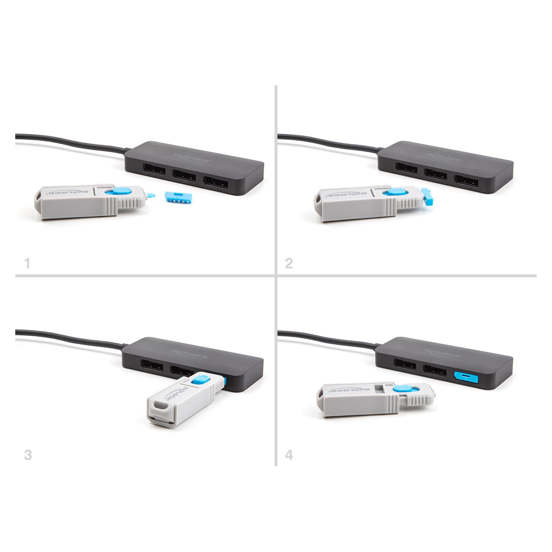 DELOCK blokator za DisplayPort priključak (set 10 komada + ključ)-1