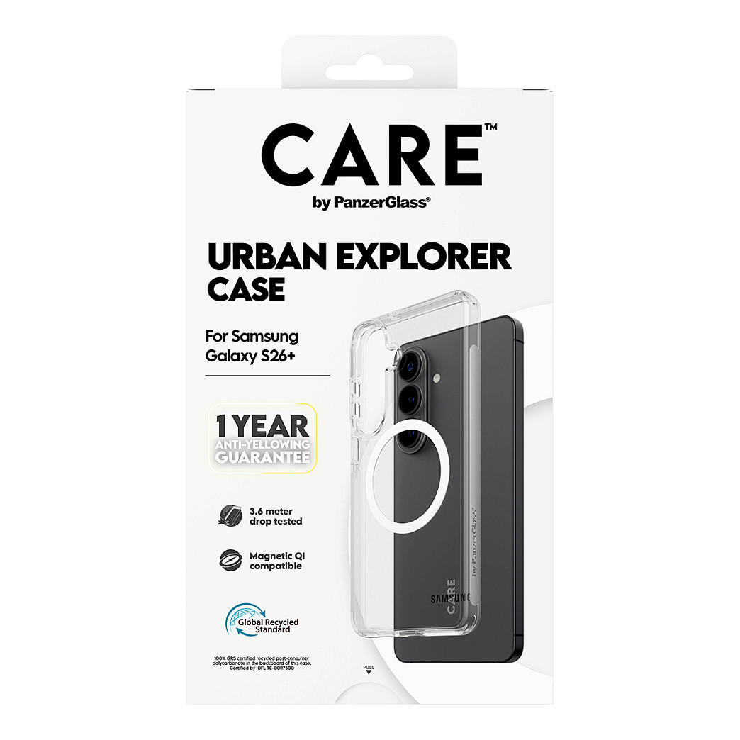 CARE Urban Explorer Case Clear w. White Qi Samsung Galaxy S26+-2