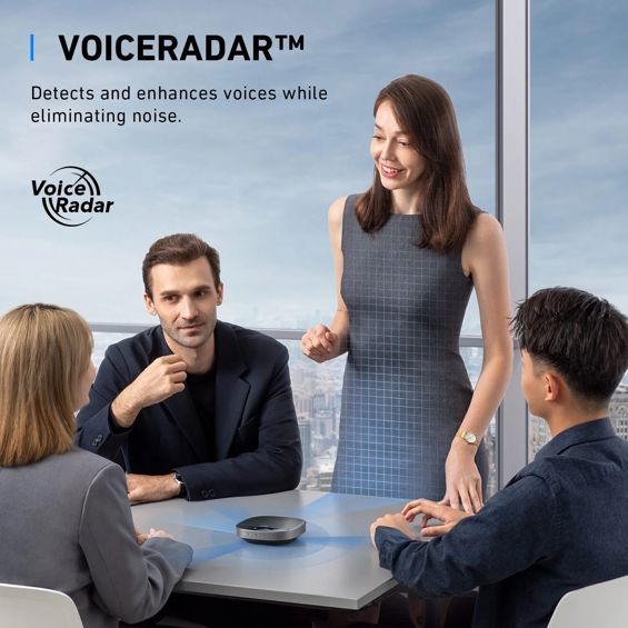 Konferencijski zvučnik ANKER PowerConf S500 (Bluetooth 5.0, USB-C, 4 mikrofona, 6700 mAh, crna boja)-3