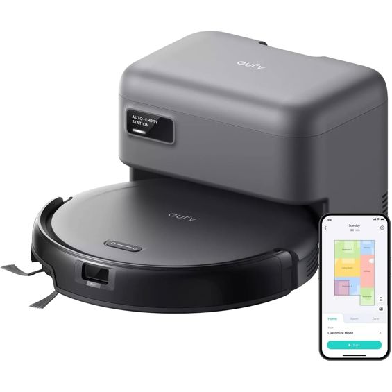 Robot usisavač ANKER EUFY C10 (4000 Pa, LiDAR, Auto-Empty stanica, crna boja)-2