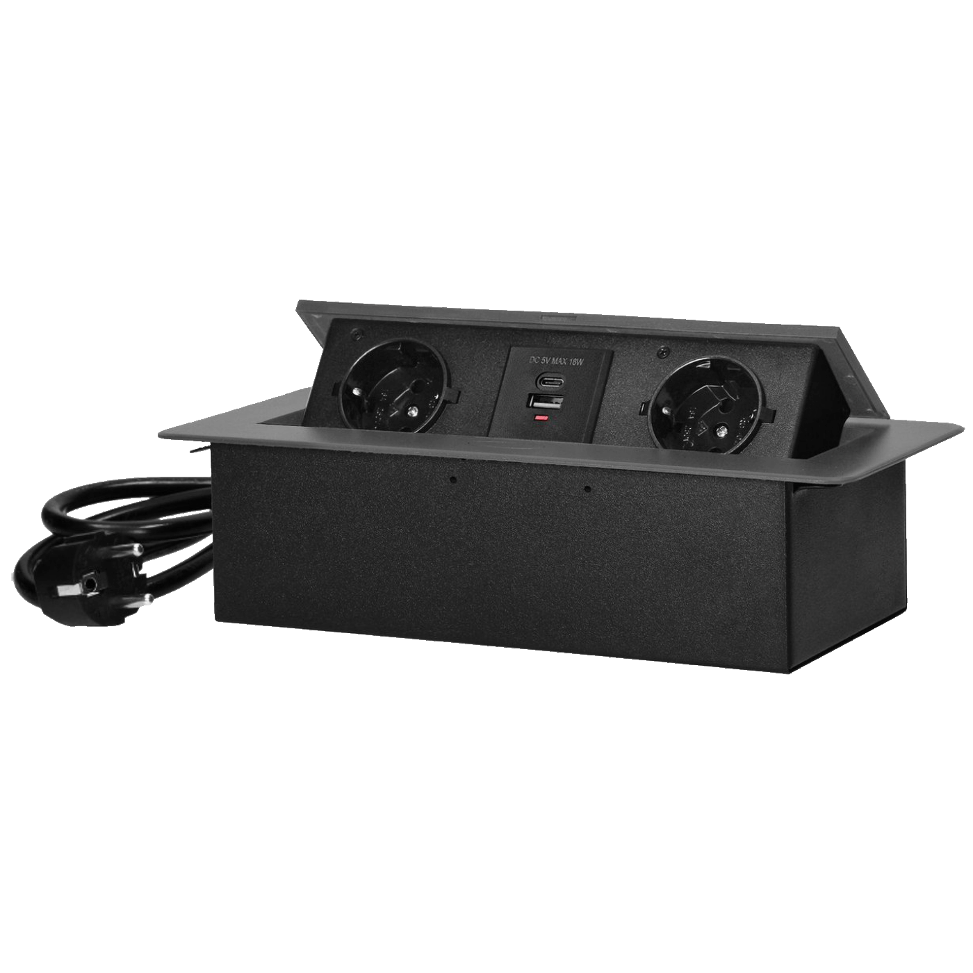 Orno OR-GM-9035(GS)/GR Ugradbeni Produžni Kabel, 2x Schuko, 2x USB-0