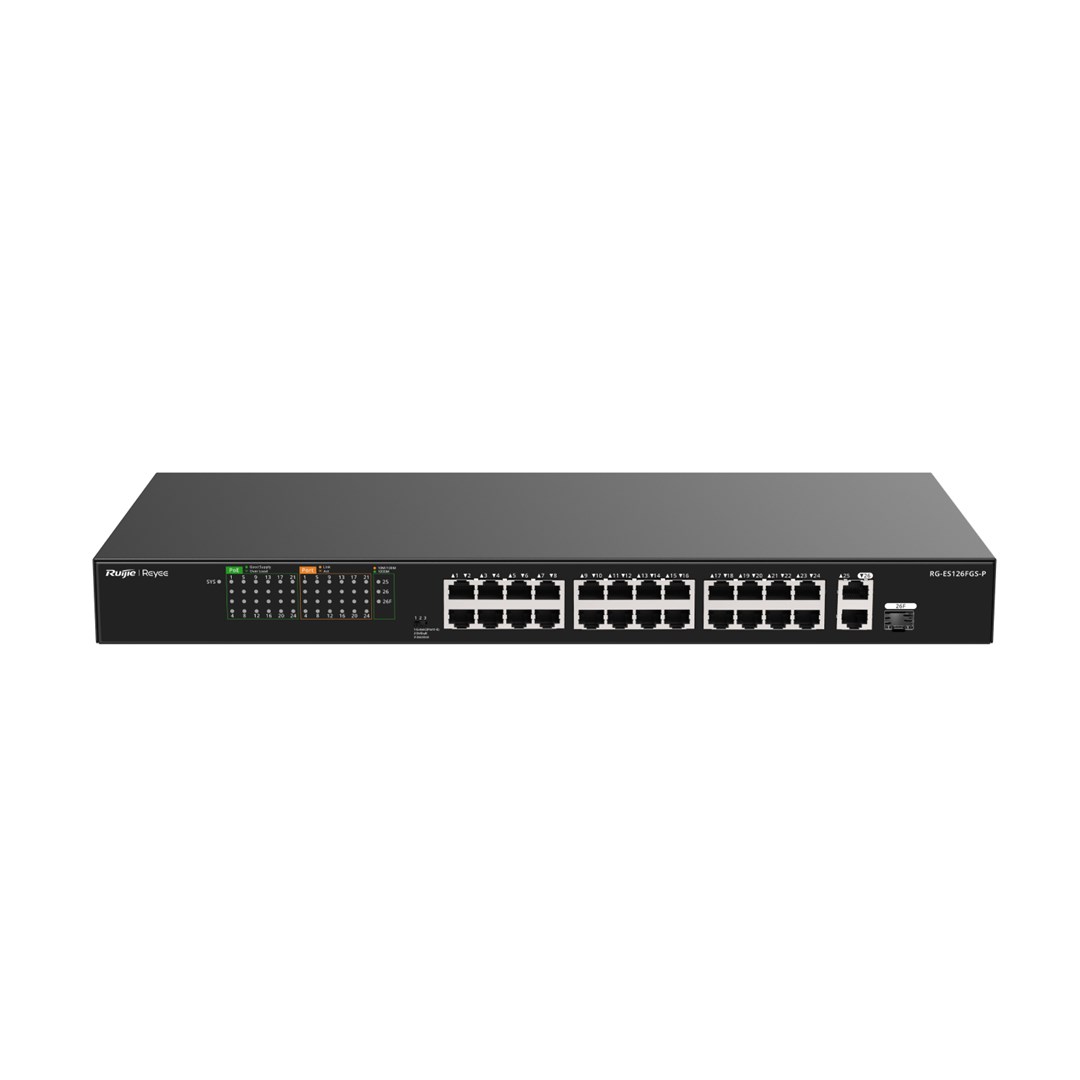 Ruijie Networks RG-ES126FGS-P network switch Unmanaged L2 Gigabit Ethernet (10/100/1000) Power over Ethernet (PoE) Black-3