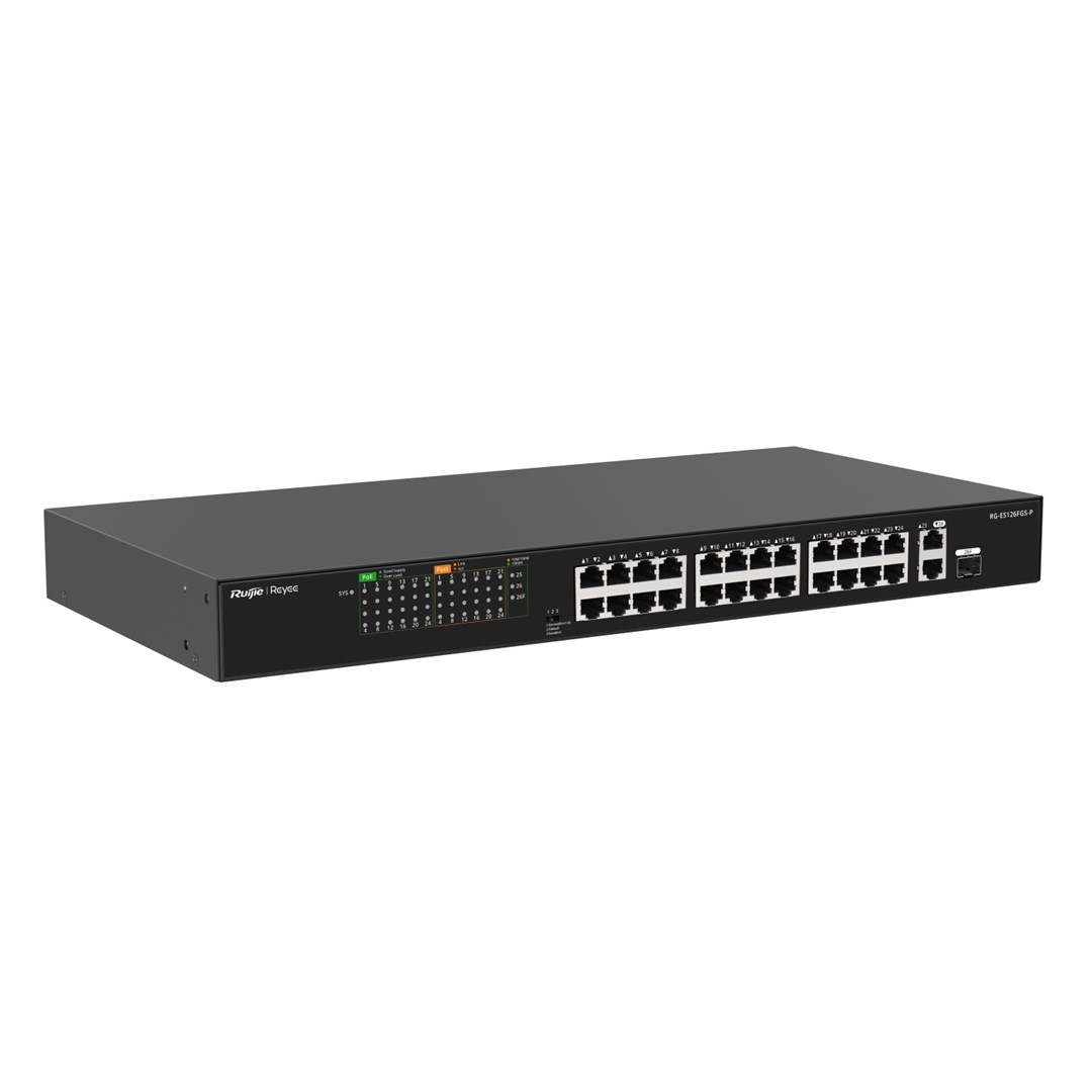 Ruijie Networks RG-ES126FGS-P network switch Unmanaged L2 Gigabit Ethernet (10/100/1000) Power over Ethernet (PoE) Black-2