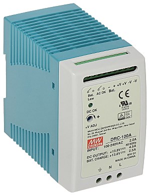 Napajanje MEAN WELL DRC-100A DIN rail s funkcijom punjača, 96W