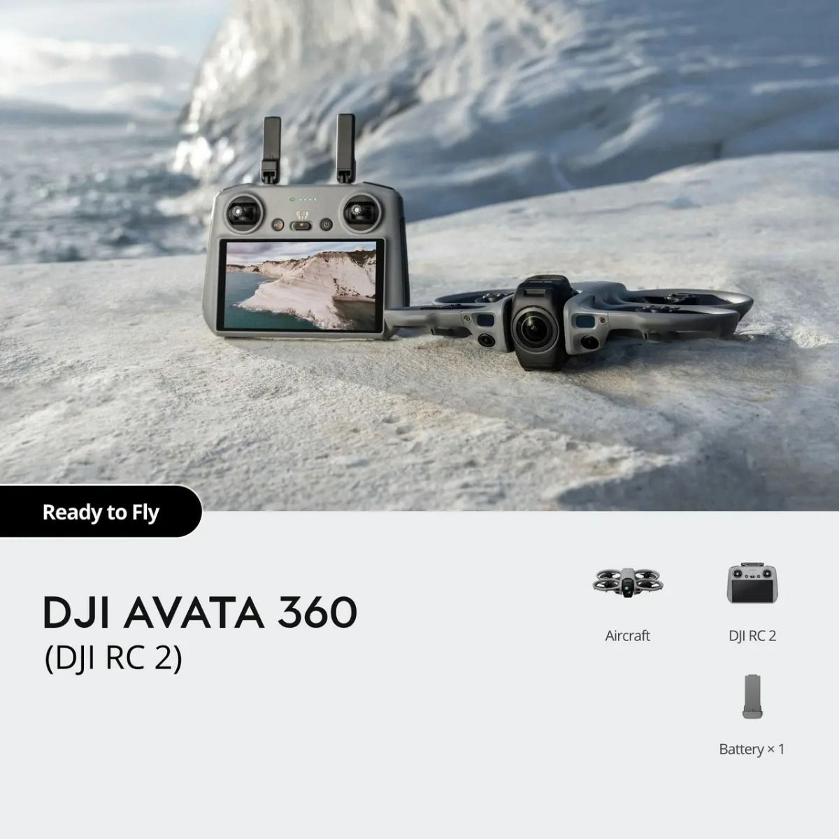 Dron DJI Avata 360 (DJI RC 2) (Dual 1/1.1" CMOS, 8K HDR 360°, do 23 min leta, 42 GB, siva boja)-2